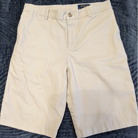 Polo Ralph Lauren Big Boys' Straight Fit Stretch Twill Shorts Basic Sand Size 18 - Picture 1 of 4